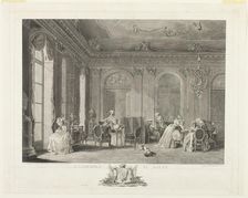 The Assembly in the Drawing Room, n.d. Creator: François Nicolas Barthélemy Dequevauviller