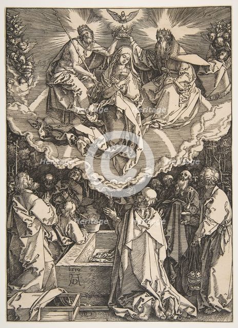 The Assumption and Coronation of the Virgin, from The Life of the Virgin, 1510. Creator: Albrecht Durer.