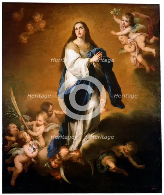 'The Assumption of the Blessed Virgin Mary', between 1645 and 1655.  Artist: Bartolomé Esteban Murillo 