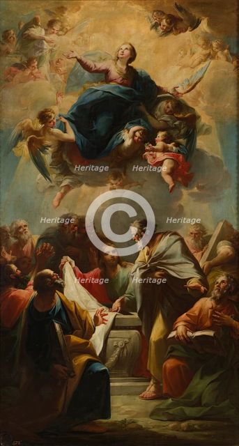 The Assumption of the Virgin, 18th century. Creator: Mariano Salvador de Maella.