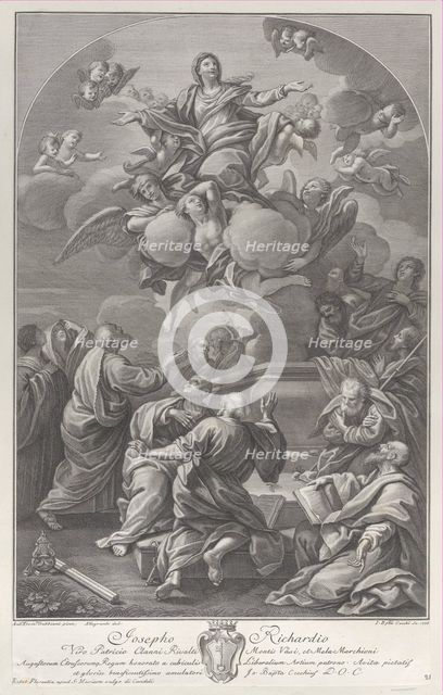 The Assumption of the Virgin, who rises from the tomb surrounded by Apostles, 1778. Creator: Giovanni Battista Cecchi.