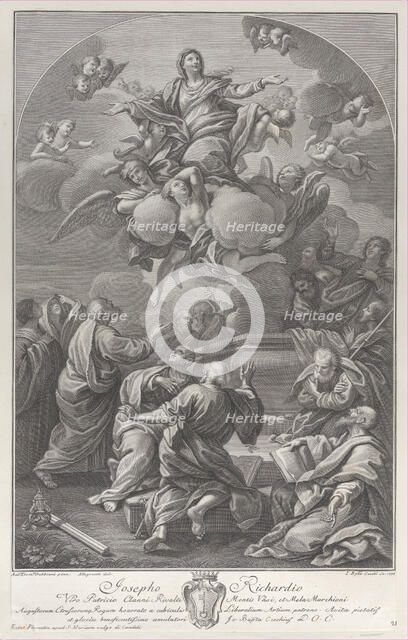 The Assumption of the Virgin, who rises from the tomb surrounded by Apostles, 1778. Creator: Giovanni Battista Cecchi.