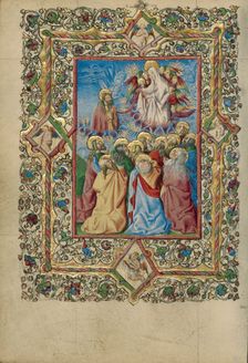 The Assumption of the Virgin and Saint Thomas Receiving the Virgin's Girdle, about 1460. Creator: Unknown