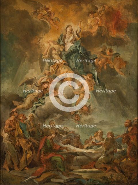 The Assumption of the Virgin, early-mid 18th century. Creator: Carlo Innocenzo Carlone.