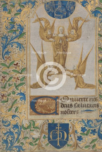 The Assumption of the Virgin; Leaf from a Book of Hours, early 1470s. Creator: Master of Morgan 366.