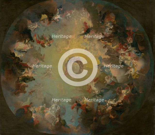 The Assumption of the Virgin Mary. Sketch for the Dome Fresco in the Cathedral in Vác, 1770-1780. Creator: Circle of Franz Anton Maulbertsch.