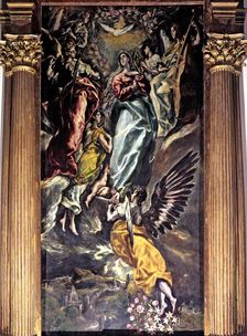 The Assumption of Virgin Mary into Heaven painted by El Greco