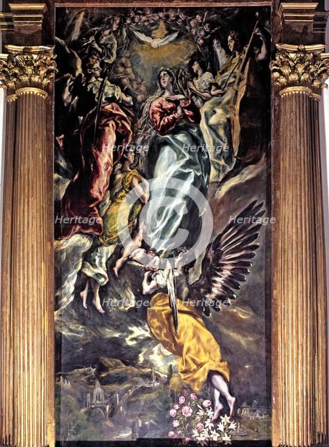  'The Assumption of Virgin Mary into Heaven' painted by El Greco.