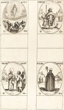 The Assumption; St. Roch; Salvator Mundi; St. Clare of Monte Falco. Creator: Jacques Callot