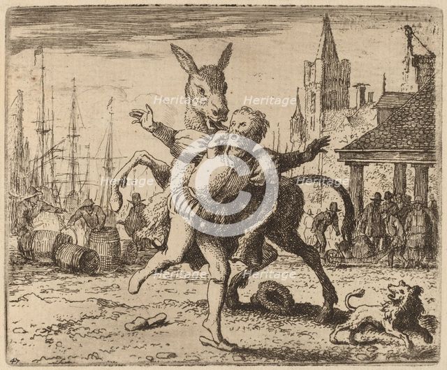 The Ass and the Hound, probably c. 1645/1656. Creator: Allart van Everdingen.