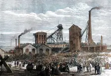 The Astley Deep Pit Colliery, Dukinfield: scene of the late explosion, 1874. Creator: Unknown