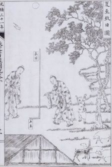 The astronomer Xi Shu determining the summer solstice. Creator: Unknown