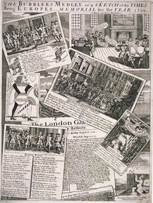 The Bubblers Medley, or a Sketch of the Times 1720. Artist: Anon