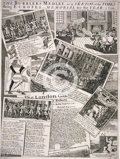 'The Bubblers Medley, or a Sketch of the Times', 1720. Artist: Anon