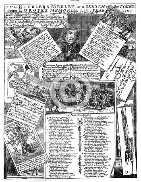 'The Bubbler's Medley, or a Sketch of the Times', 1720. Artist: Unknown