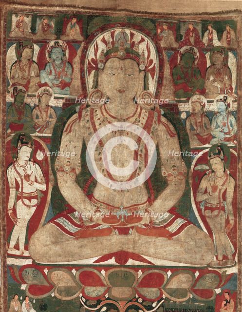 The Buddha Amitayus Attended by Bodhisattvas, 11th or early 12th century. Creator: Unknown.