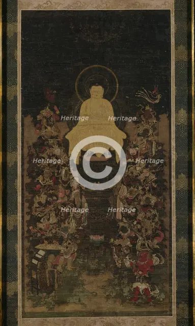 The Buddha Preaching the Perfection of Wisdom (Prajnaparamita) Sutra, 14th century. Creator: Unknown.