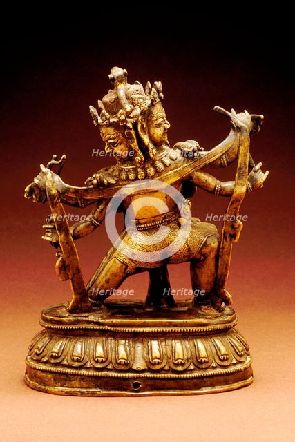 The Buddhist God Hayagriva and his Consort, 13th-14th century. Creator: Unknown.