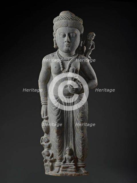The Buddhist Goddess Hariti with Children (image 1 of 6), c.1st century B.C.. Creator: Unknown.