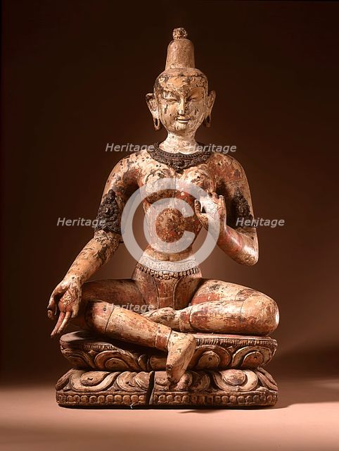 The Buddhist Goddess Victorious Wisdom Tara (Jina-Prajna Tara), c.15th century. Creator: Unknown.