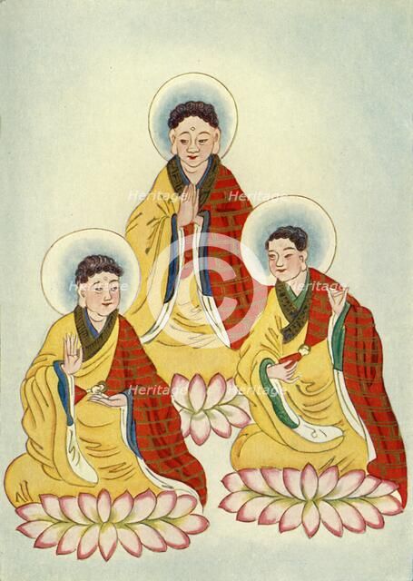 'The Buddhist Triad', 1922. Creator: Unknown.