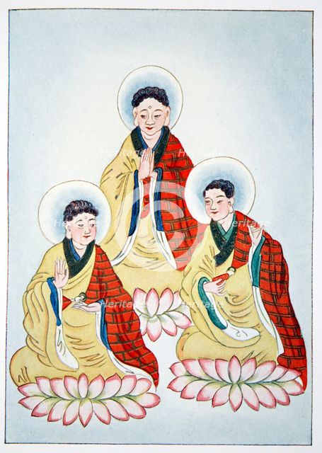 The Buddhist Triad, 1922.  Creator: Unknown.