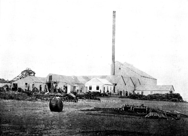 The Buffelsdoorn Mine: Battery-Buildings, 1895. Creator: A. Betton.
