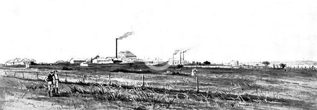 The Buffelsdoorn Mine: general view of Buffelsdoorn Works, 1895. Creator: George Meisenbach.