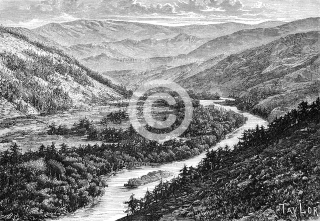 The Bukhtarma valley in the Altay Mountains, 1895. Artist: Unknown