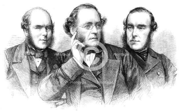 The builders of the International Exhibition Building: Mr. Charles Lucas, Mr. Kelk..., 1862. Creator: Unknown.