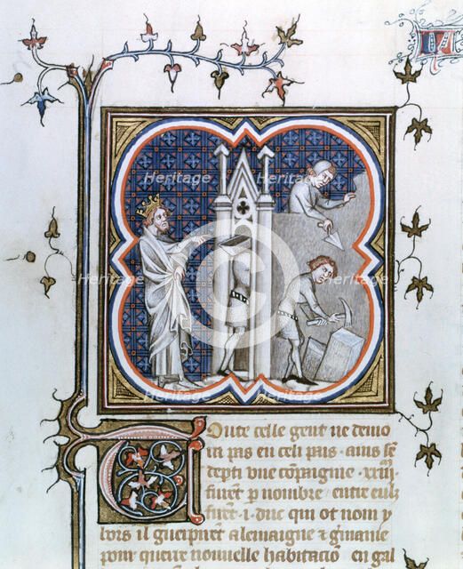 The building of Paris, 1375-1380. Artist: Unknown