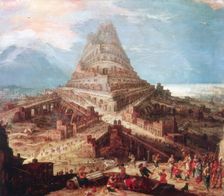 The Building of the Tower of Babel, 16th century. Artist: Workshop of Hendrik van Cleve III