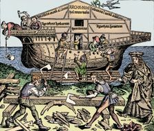 The Building of the Ark Superintended by Noah, (1493), 1903