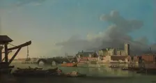 The Building of Westminster Bridge. Creator: Samuel Scott