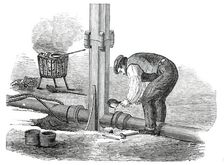 The Building in Hyde Park, for the Great Exhibition of 1851 - Base of Column, 1850. Creator: Unknown