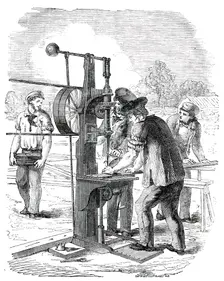 The Building in Hyde Park, for the Great Exhibition of 1851 - Drilling Machine, 1850. Creator: Unknown