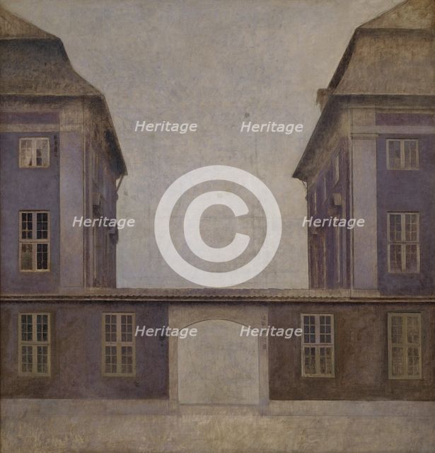 The Buildings of the Asiatic Company, seen from St. Annæ Street, Copenhagen, 1902. Creator: Hammershøi, Vilhelm (1864-1916).