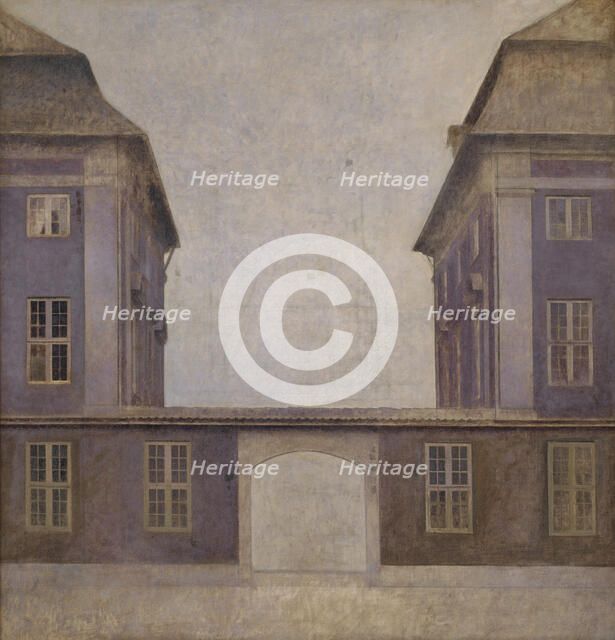 The Buildings of the Asiatic Company, seen from St. Annæ Street, Copenhagen, 1902. Creator: Vilhelm Hammershøi.