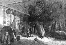 The Buoy Store, Trinity Wharf, Blackwall, 1868. Creator: Mason Jackson