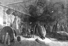 The Buoy Store, Trinity Wharf, Blackwall, 1868. Creator: Mason Jackson