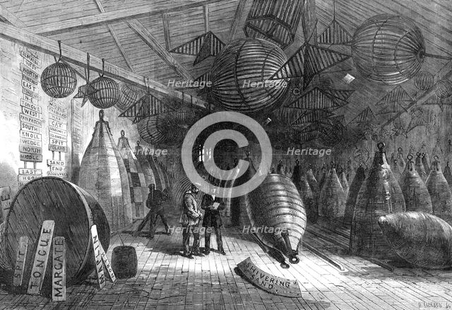 The Buoy Store, Trinity Wharf, Blackwall, 1868. Creator: Mason Jackson.
