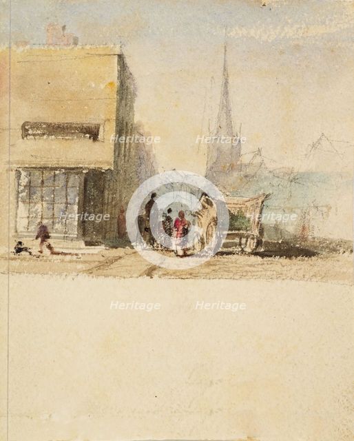 The Bull Ring and St Martin's Church, Birmingham, 1835-45. Creator: David Cox the Elder.