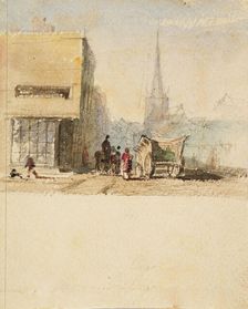 The Bull Ring and St Martin's Church, Birmingham, 1835-45. Creator: David Cox the Elder