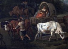The bullock cart, c1760. Creator: Francesco Zuccarelli