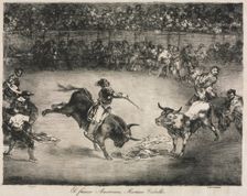 The Bulls of Bordeaux: The Famous American, Mariano Ceballos, 1825. Creator: Francisco de Goya (Spanish, 1746-1828)