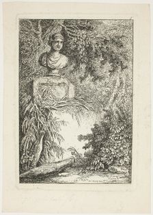 The Bust, plate two from Les Soirées de Rome, 1764. Creator: Hubert Robert