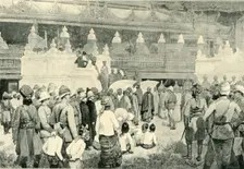 The Burmah War - Sir Frederick Roberts Meeting The Buddhist Archbishop at Mandalay (1901). Creator: Forestier