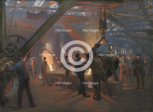 The Burmeister & Wain Iron Foundry, 1885. Creator: Krøyer, Peder Severin (1851-1909).