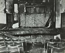 The burnt-out Standard Cinema, Hackney, London, 1935