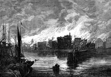 The Burning of Chicago, 1871. Creator: Unknown